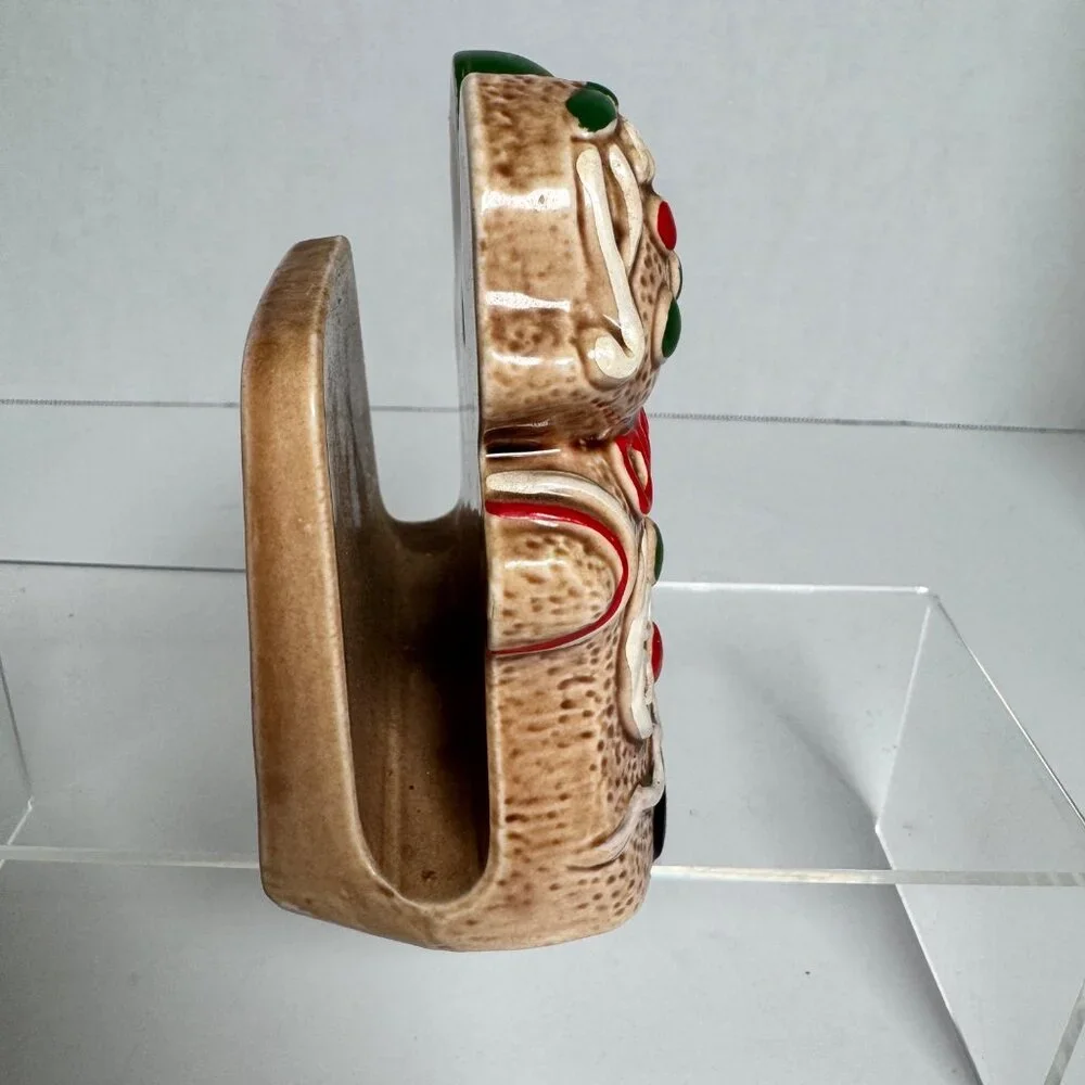 Vintage Gingerbread Man Woman Salt Pepper Shakers & Napkin‎ Holder Japan Ceramic